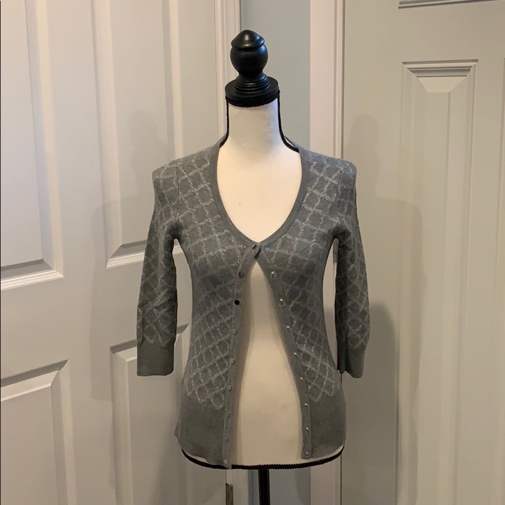 EUC WHBM Gray & Silver Sweater